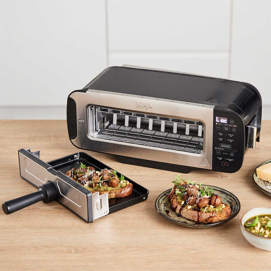 ninja foodi 3-in-1 トースター、グリル、パニーニプレス ブラック st200uk