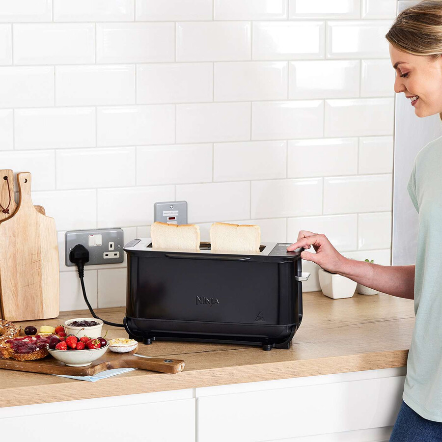 ninja foodi 3-in-1 トースター、グリル、パニーニプレス ブラック st200uk
