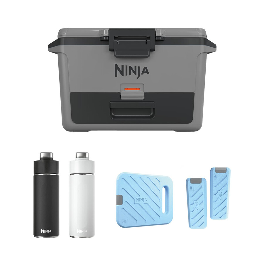 ninja frostvault 50qt47l クーラー、アイスパック、thirstiボトルバンドル