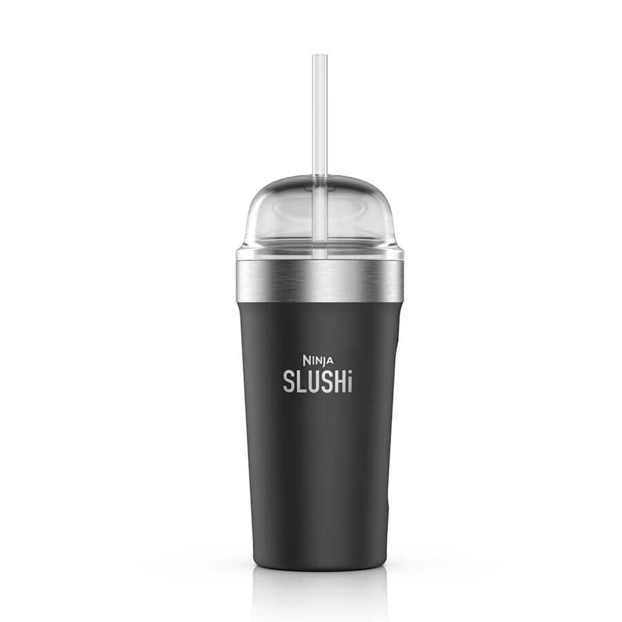 ninja slushi 断熱バブルカップ 蓋とストロー付き - ブラック xskbblbkeuk