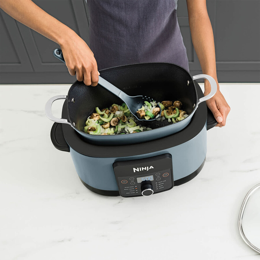 ninja foodi 8-in-1 possiblecooker スロークッカーマルチクッカー シーソルトグレー mc1001uk